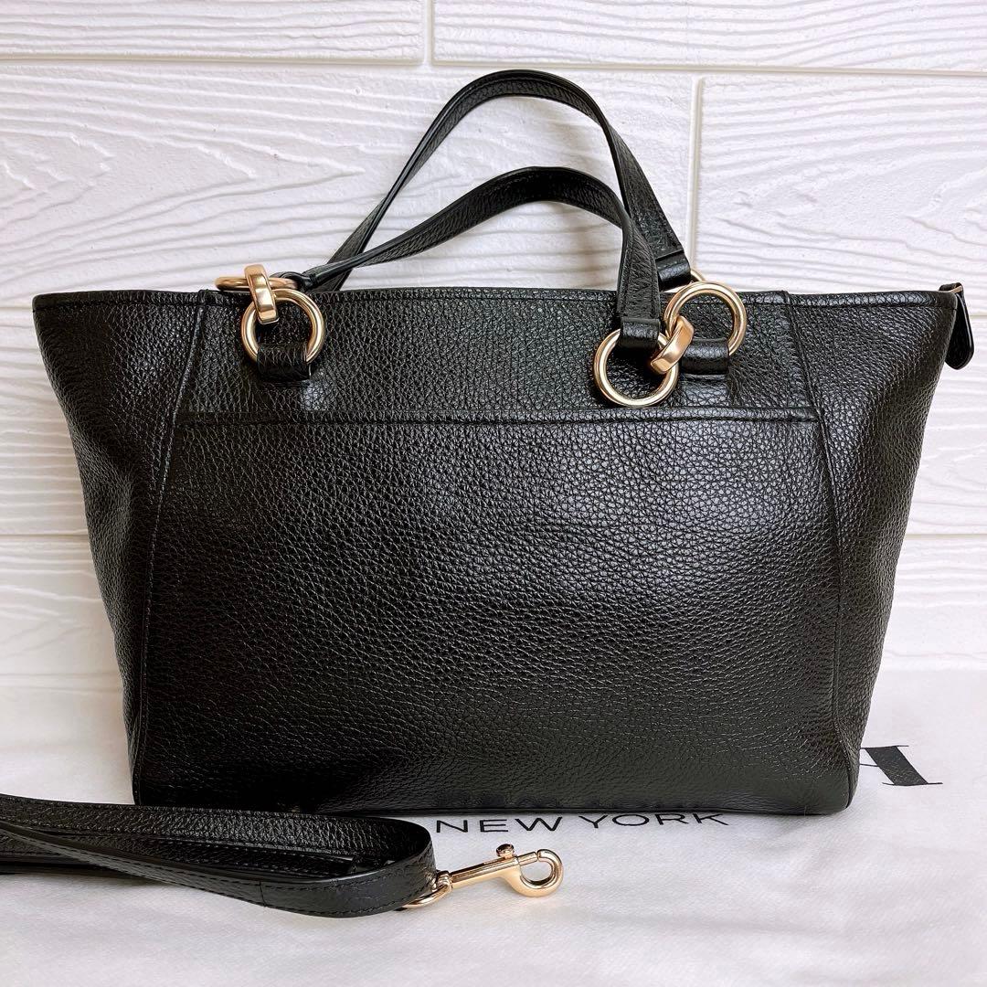 極美品☆COACHコーチ 2wayショルダーバッグ ブラック シボ革レザー