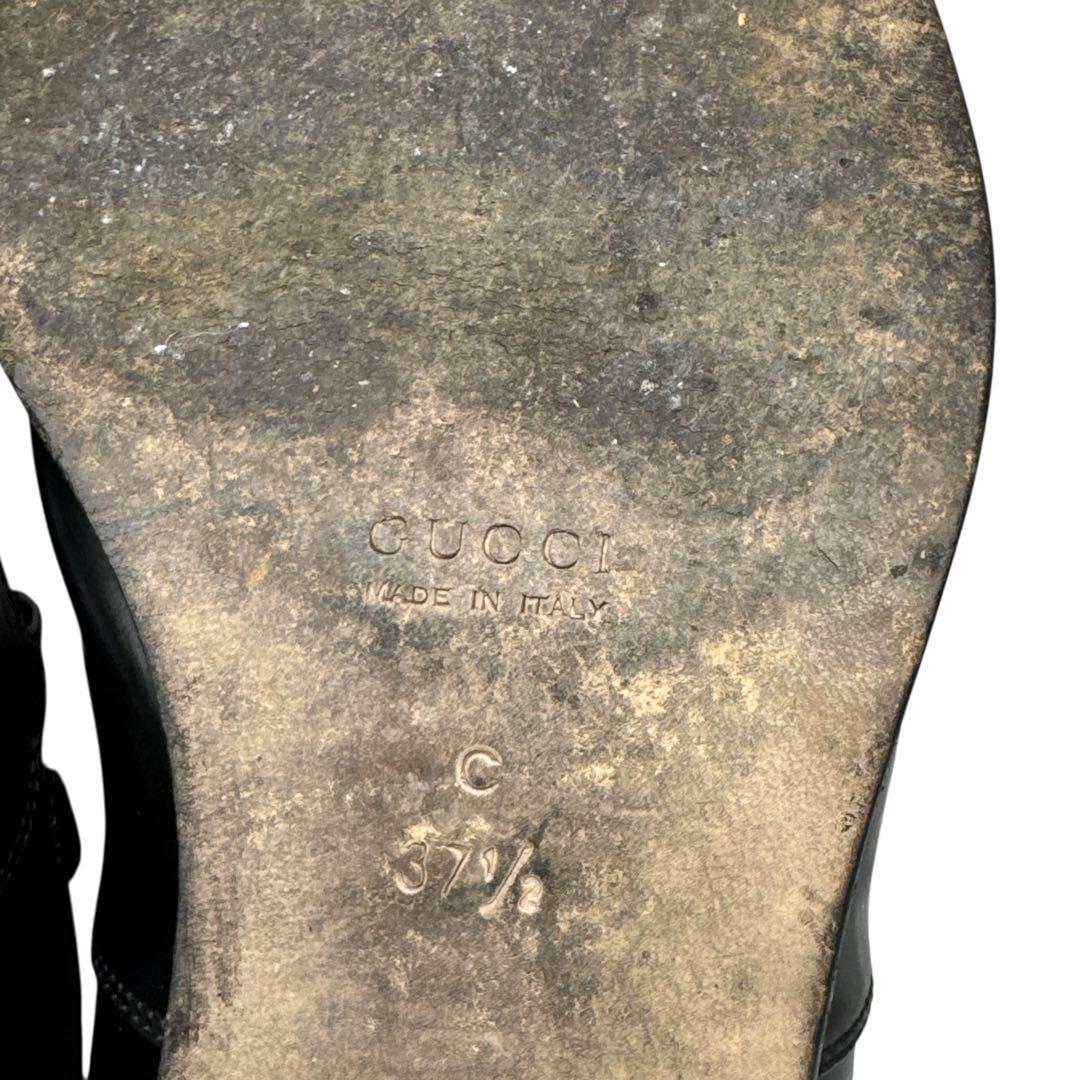 靴 Gucci Horsebit Loafers 37.5C Black 24.5