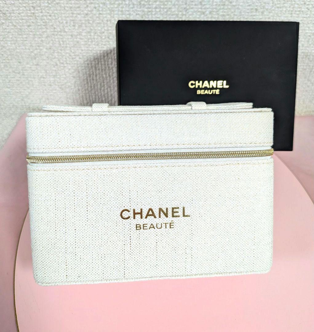 CHANEL シャネル バニティ ノベルティ ポーチ ツイード メイクポーチ