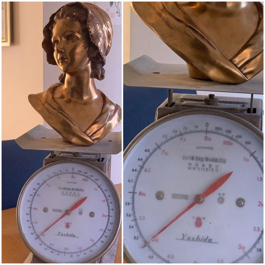 A. GORI ブラス製 女性胸像 約27cm