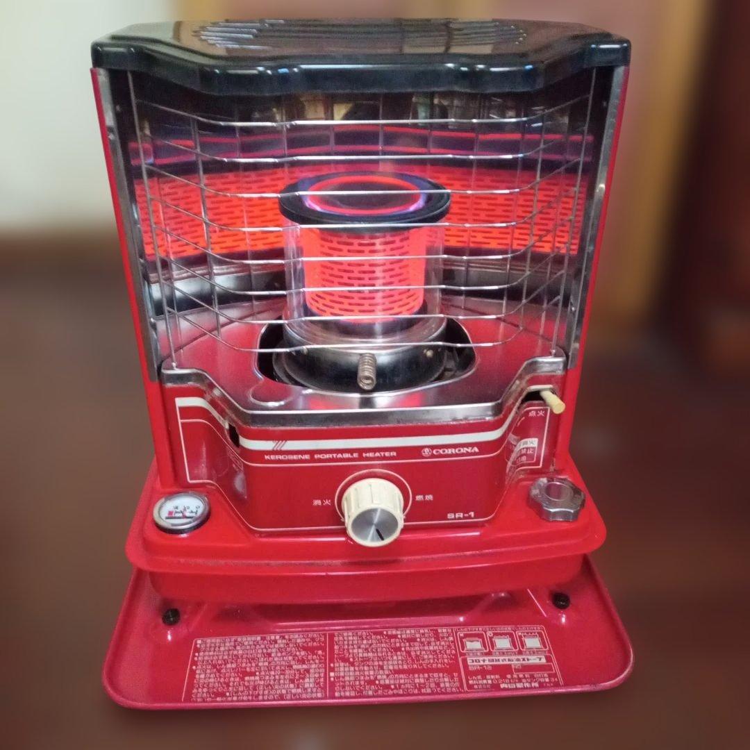 コロナ石油ストーブSR―1後期型 昭和レトロタンク一体型 電子点火OK