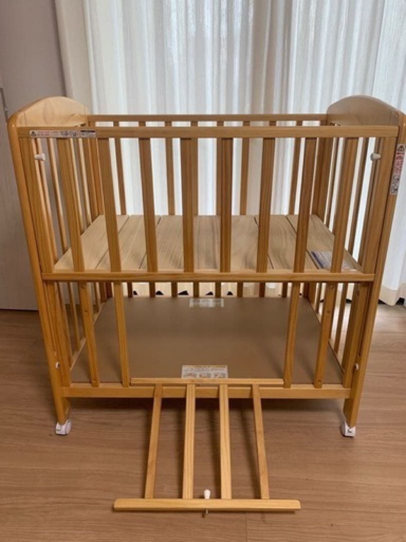 【直接取引限定】 KATOJI 木製ベビーベッド&リッチェルスヤリー カトージ（KATOJI） ベビーベッド 日本製 スリーオープンミニベビー