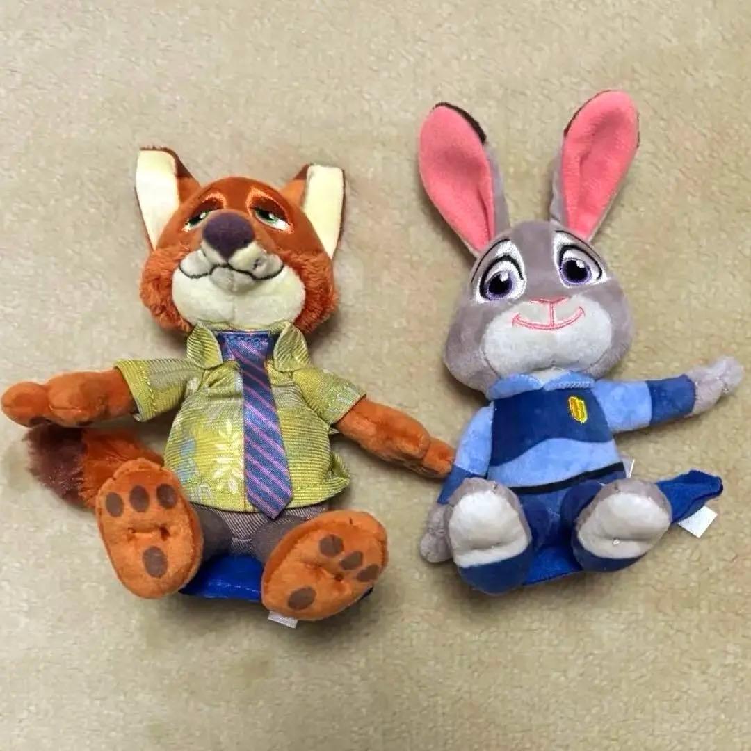 ズートピア ニック ジュディ 肩のせ ぬいぐるみ マグネット 2個セット