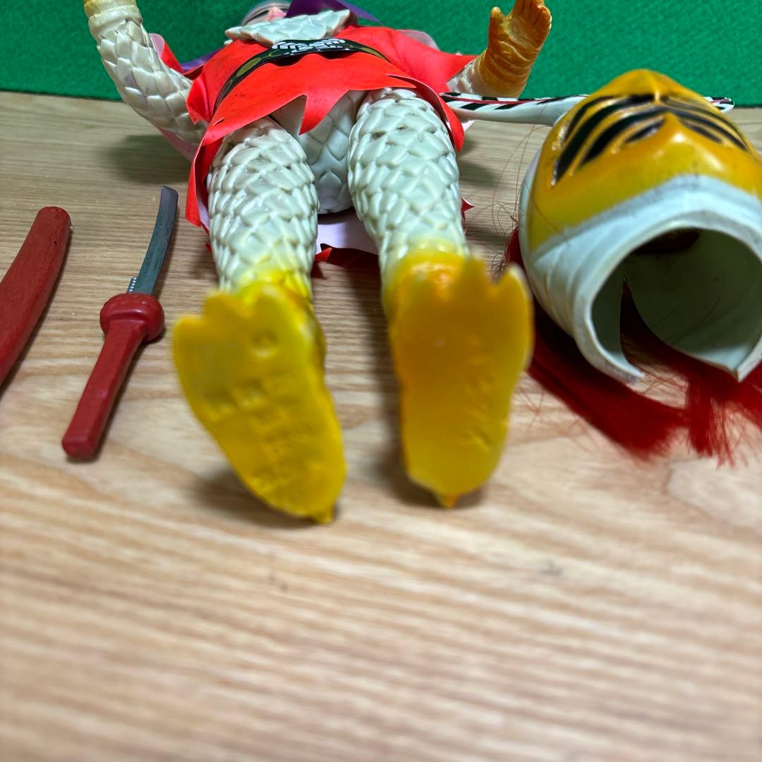 バンダイ 変身忍者嵐 ソフビ 面取れ 1972年 当時物 刀レプリカ 石森章太郎