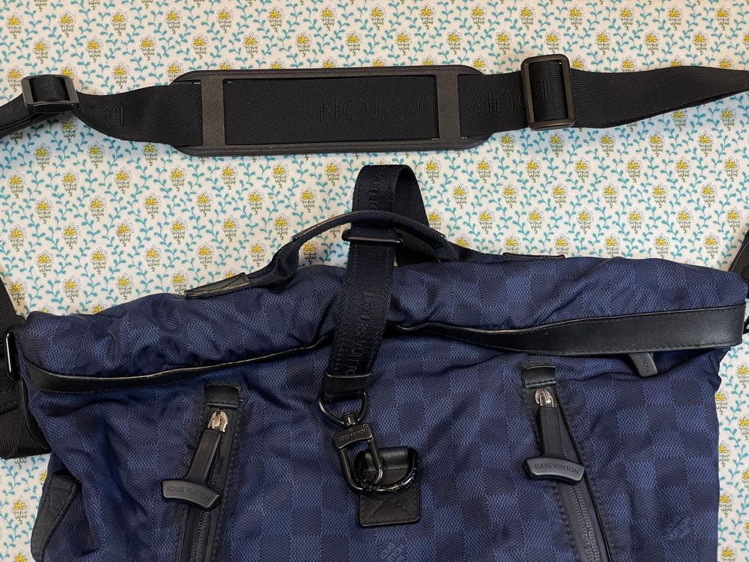 ジ*ニ様 LV ルイヴィトン ダミエ チャレンジカップ ソラーノ ネイビー