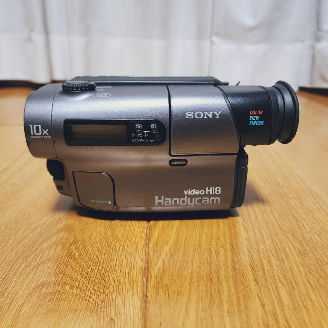動作確認済】高画質 SONY Hi8 8ミリ ビデオカメラ クレードル セット
