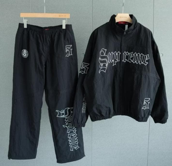 Supreme ナイロンジャケット・パンツセット L ブラック SUPREME黒ナイロンジャケットパンツセット 2025AW今季セットアップ