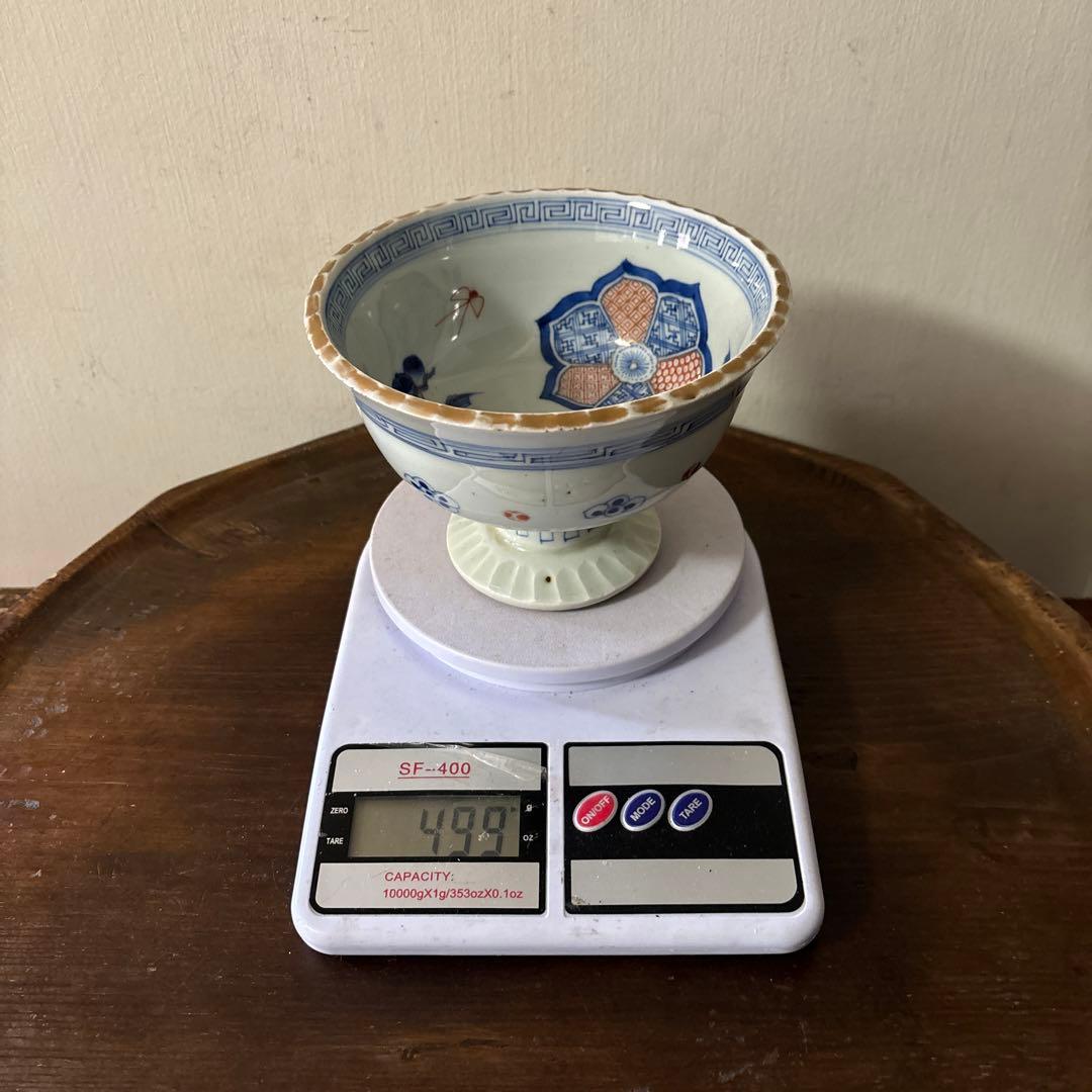 古伊万里盃洗 江戸時代.明治 骨董品 アンティーク 古道具 骨董 白磁 検