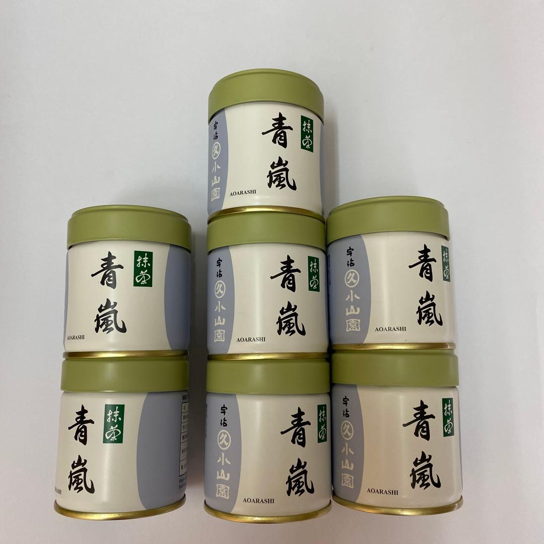 小山園 抹茶 青嵐40g缶入り 7個セット 抹茶 宇治 丸久小山園 金輪 40g 缶詰（きんりん） 濃茶 薄茶 茶道 京都