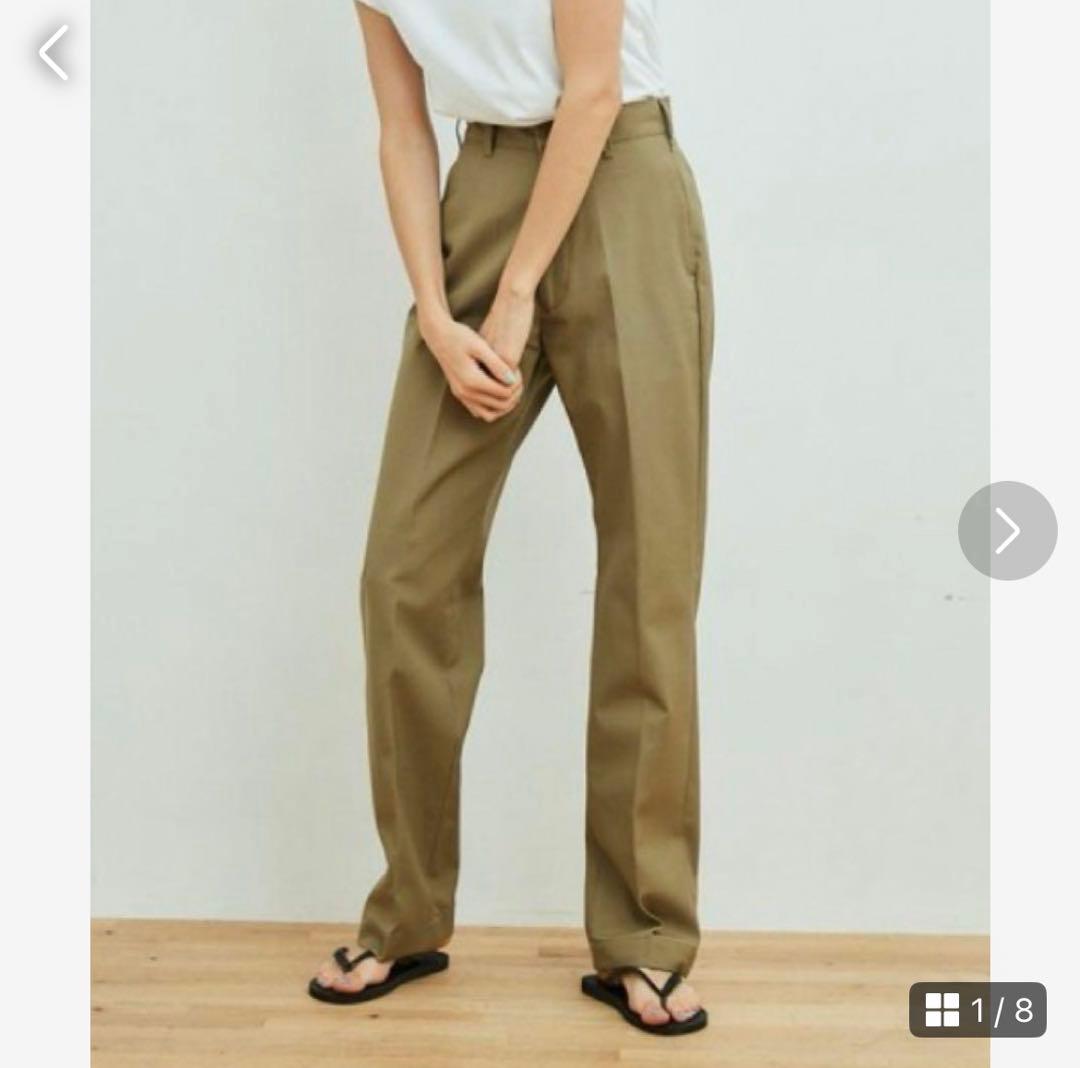 試着 定番SHINZONE シンゾーン ハイウエストチノパンツ ベージュ P0 Shinzone（シンゾーン）】 WASHED HIGH WAIST CHINO 定番チノパンツ