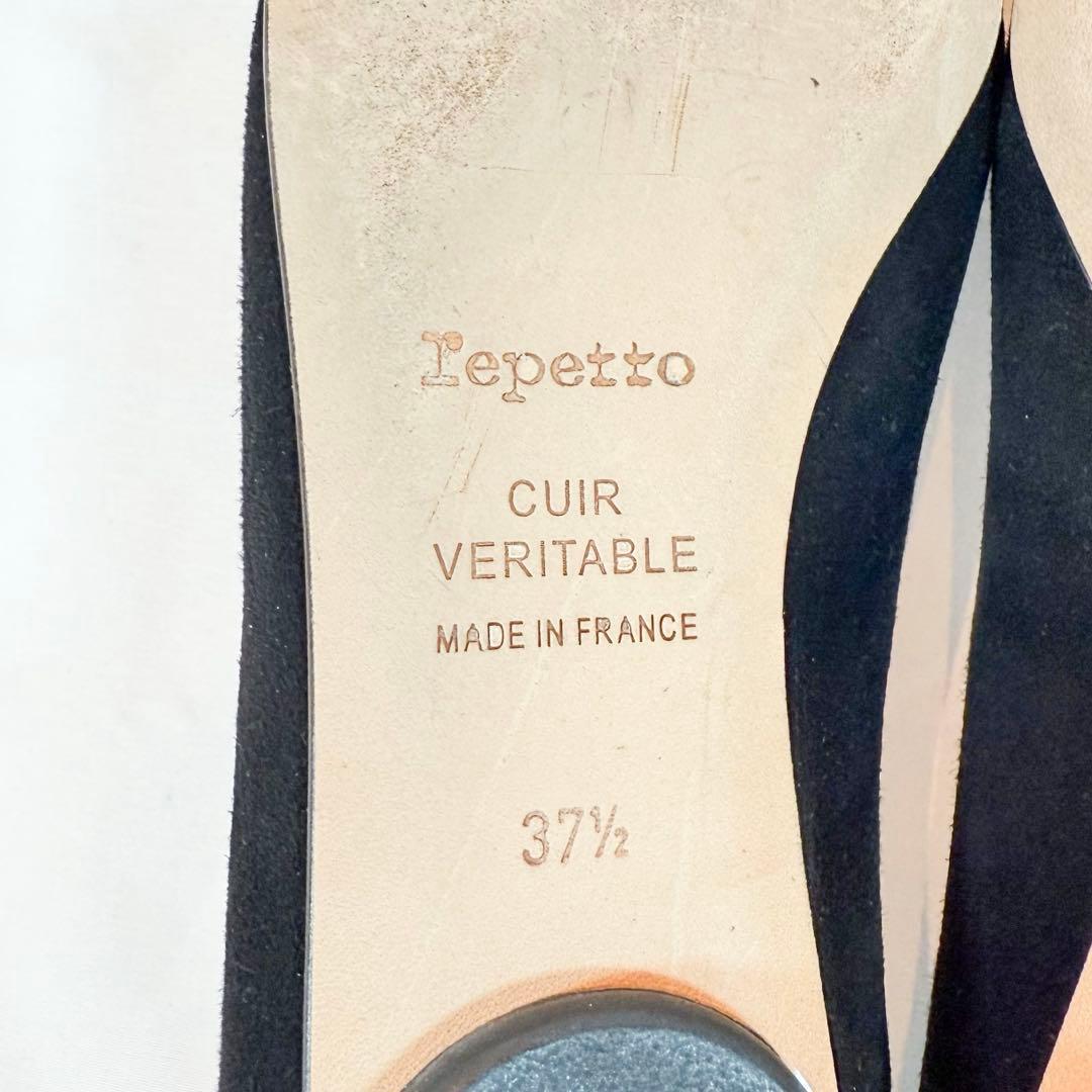 美品】repetto ブリジット ベロア ポインテッド 黒 37.5 - メルカリ