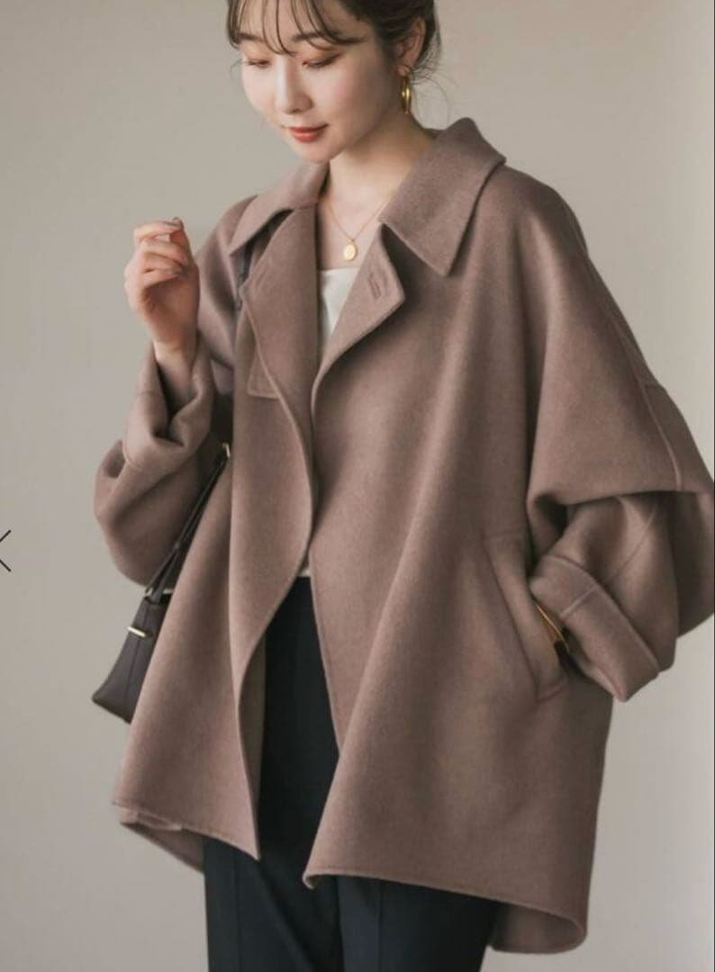 本日限定値下【noble】super160s リバードルマンショートコート　38 追加》Super160s リバードルマンショートコート（その他ブルゾン