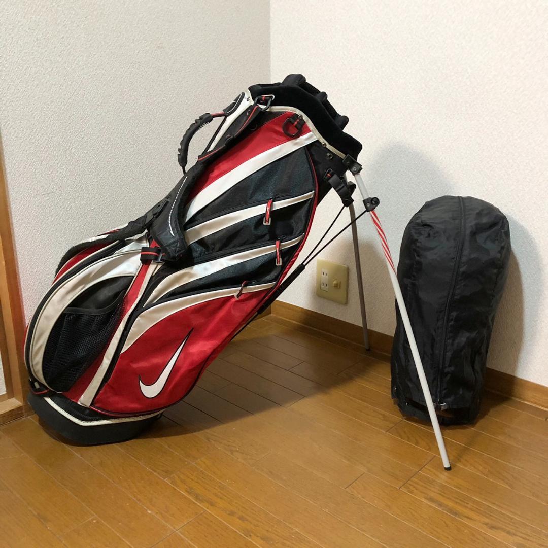 希少】 NIKE ナイキ ゴルフ キャディバッグ スタンド型 6分割 レッド