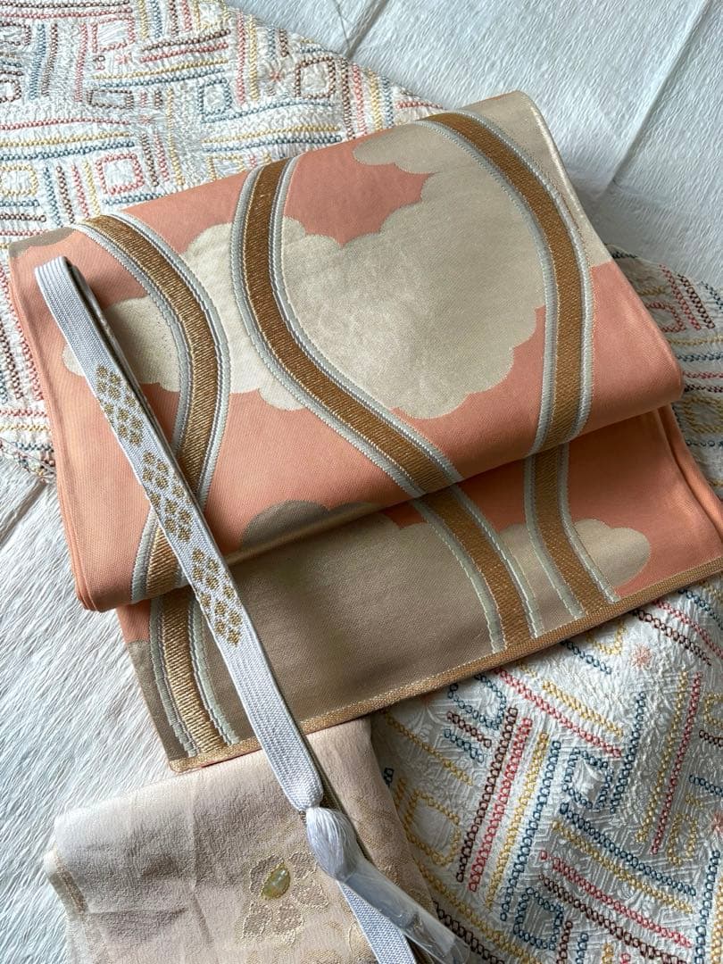 ❤️春待ち正絹小紋 総絞りクリームyellowトールサイズ 新品保管品