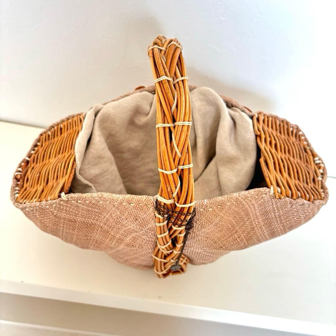 希少レア】エバゴス チャーム カゴバッグ マルシェ 帽子型 パナマ