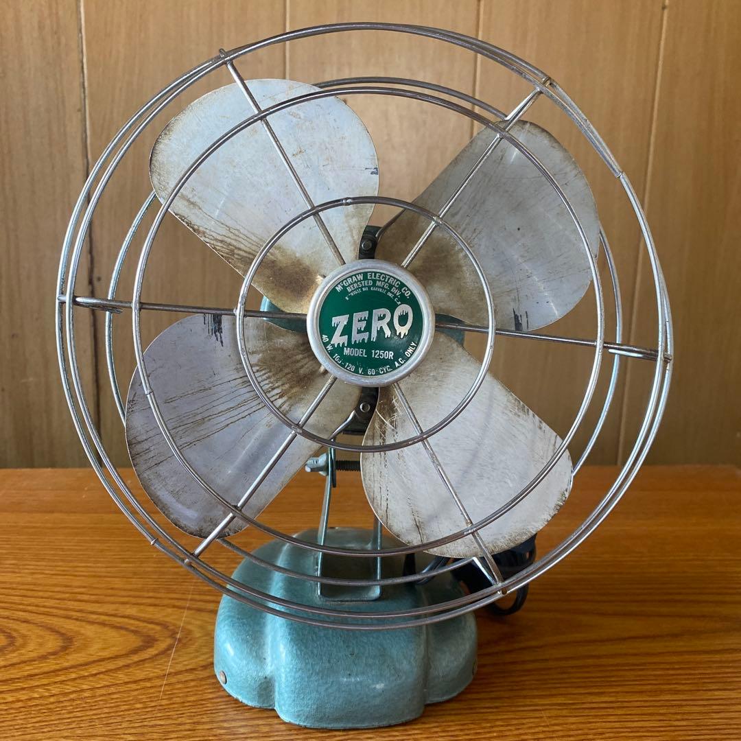 50年代、ZERO モデル 1250R 卓上扇風機 グリーン色アンティーク Zero Fan for sale | eBay