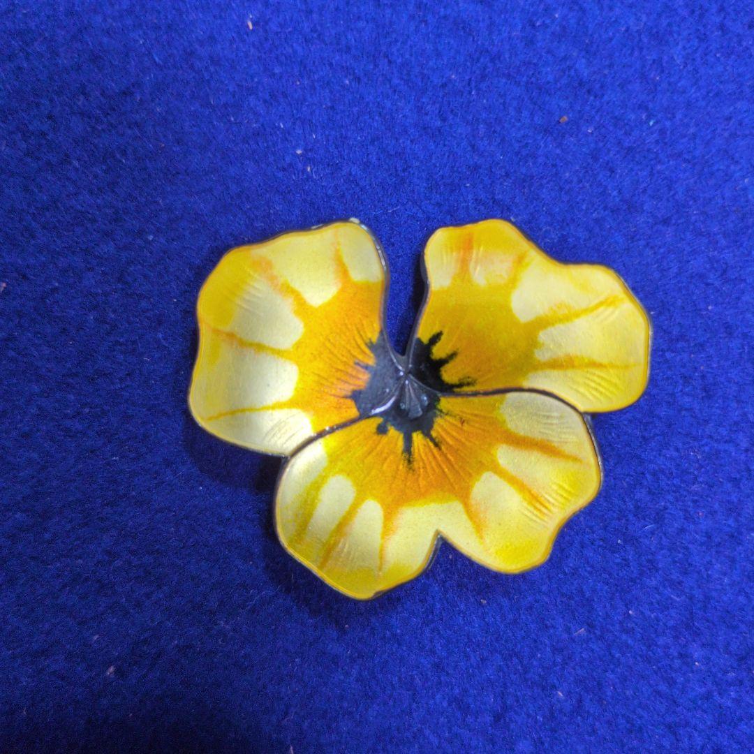 Y02 David Andersen 花型ブローチ 約4.5cm　シルバー Y02 David Andersen 花型ブローチ 約4.5cm シルバー Y02 David
