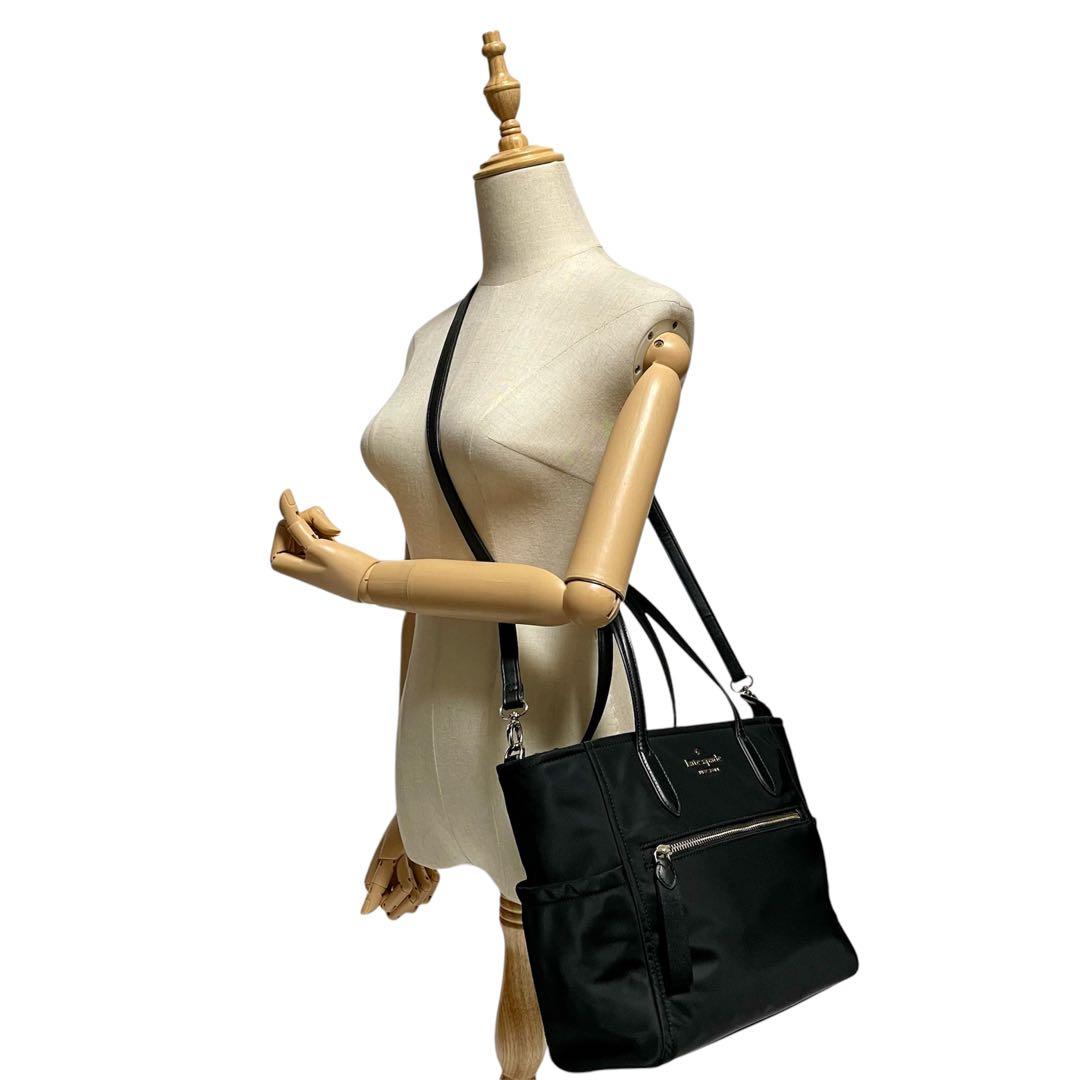 kate spade チェルシー ミディアムサッチェル ナイロン×レザー2way