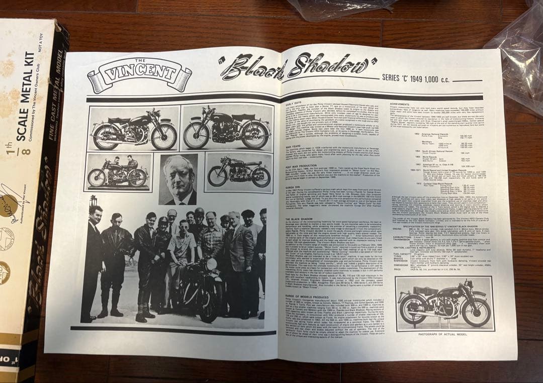 ヴィンセント Black Shadow 1/8スケール メタルキット 未組立 - メルカリ