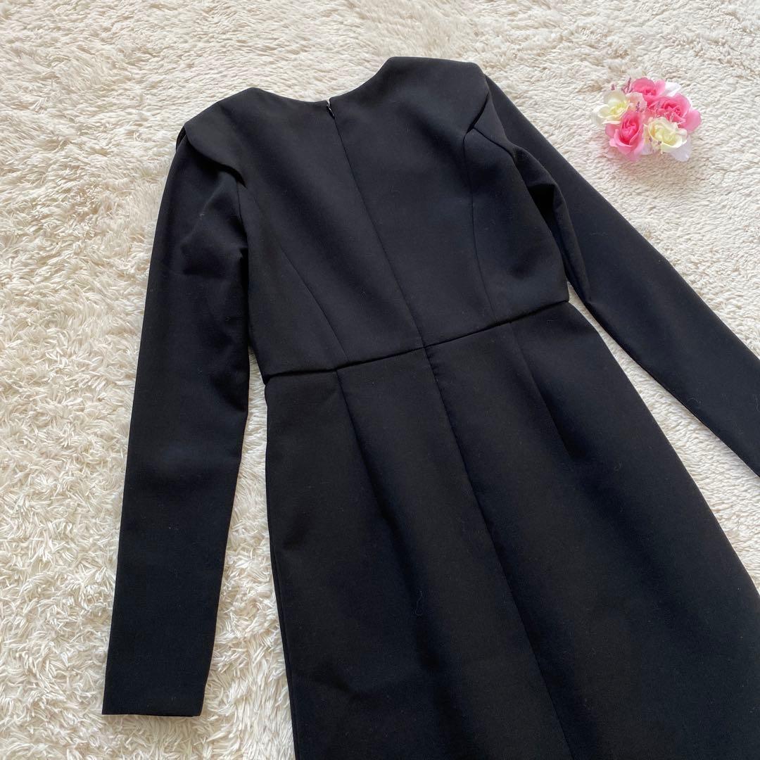 yoko chan ヨーコチャン ワンピース 長袖 Vネック パール - メルカリ