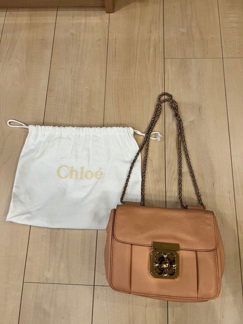 Chloé ピンク レザー チェーン　ショルダーバッグ Chloé チェーンショルダーバッグ