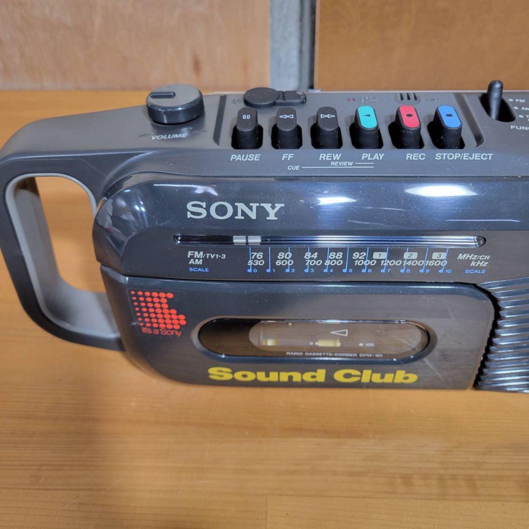 A919 ソニーSONY モノラルラジカセ サウンドクラブ CFM-101 - メルカリ