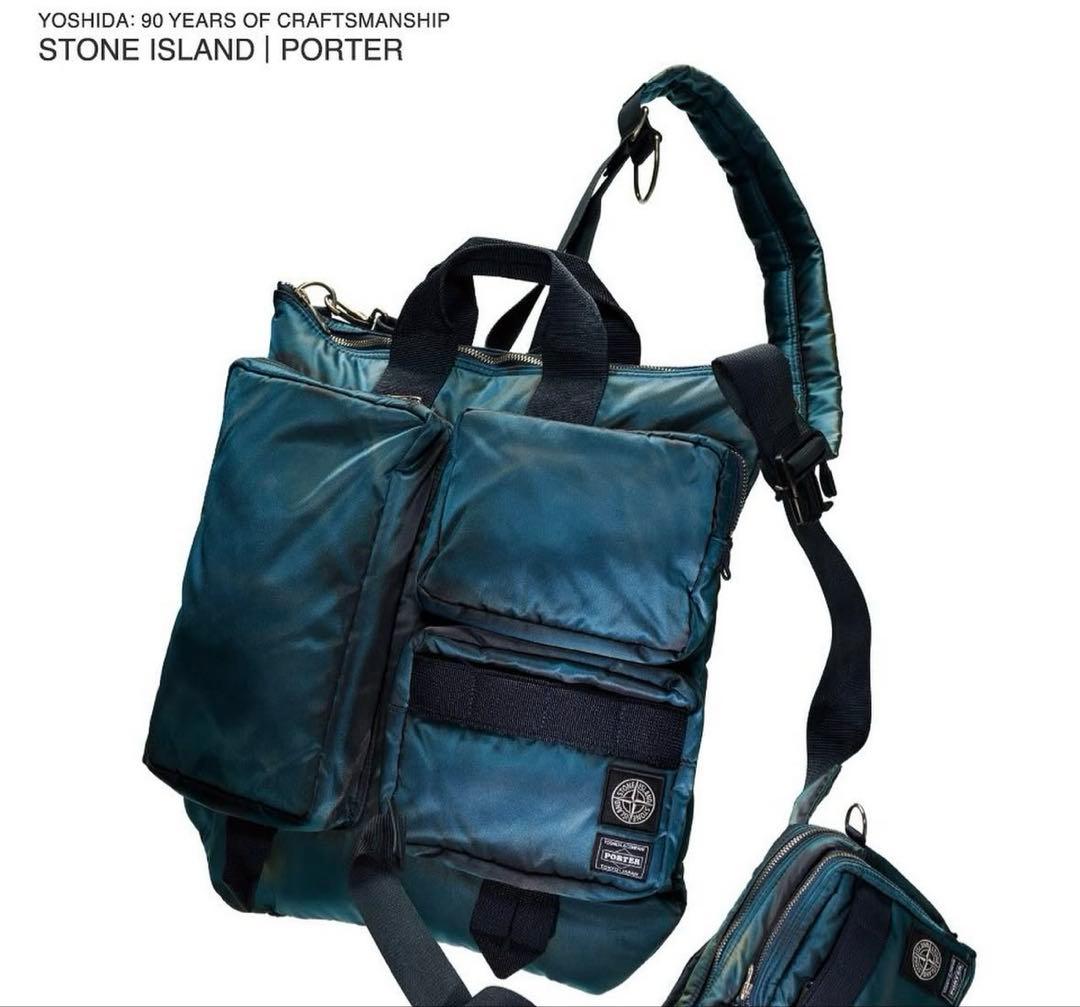 バッグ Stone  Porter Twill Helmet Bag STONE ISLAND x PORTER HELMET BAG #stoneisland #porter
