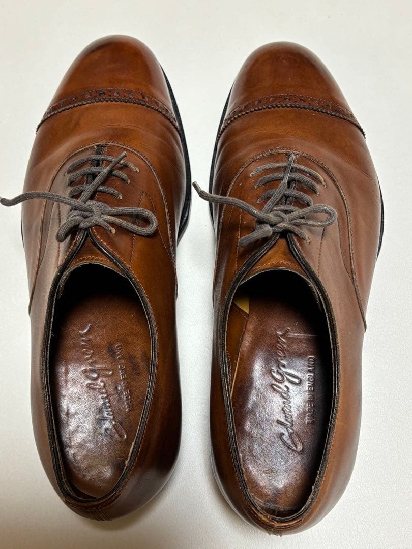 Edward Green キャップトゥ202ラスト UK6.5 E ブラウン - メルカリ