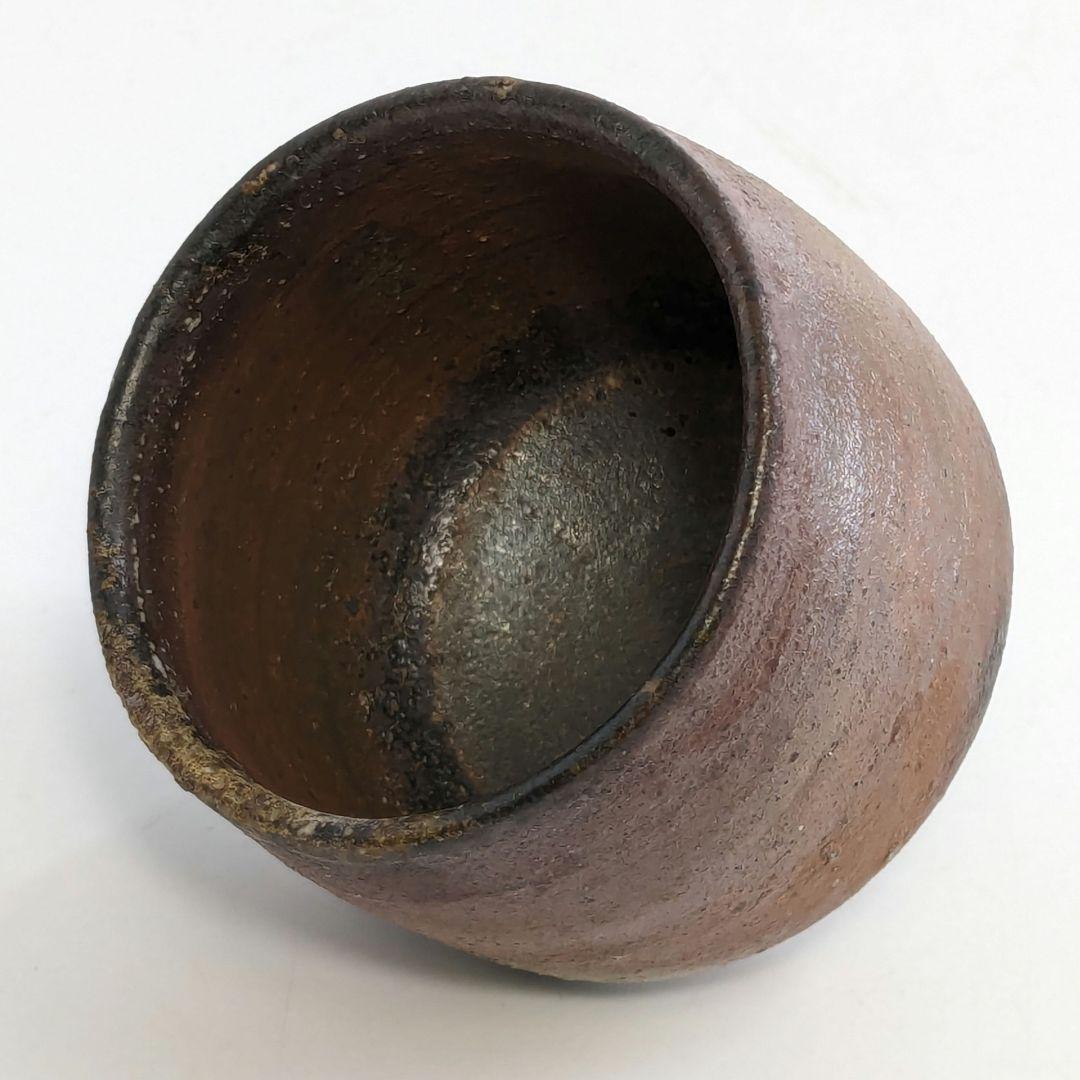 岡山県重要無形文化財 山本雄一 備前焼 酒呑 共箱共布栞 酒器 ぐい呑