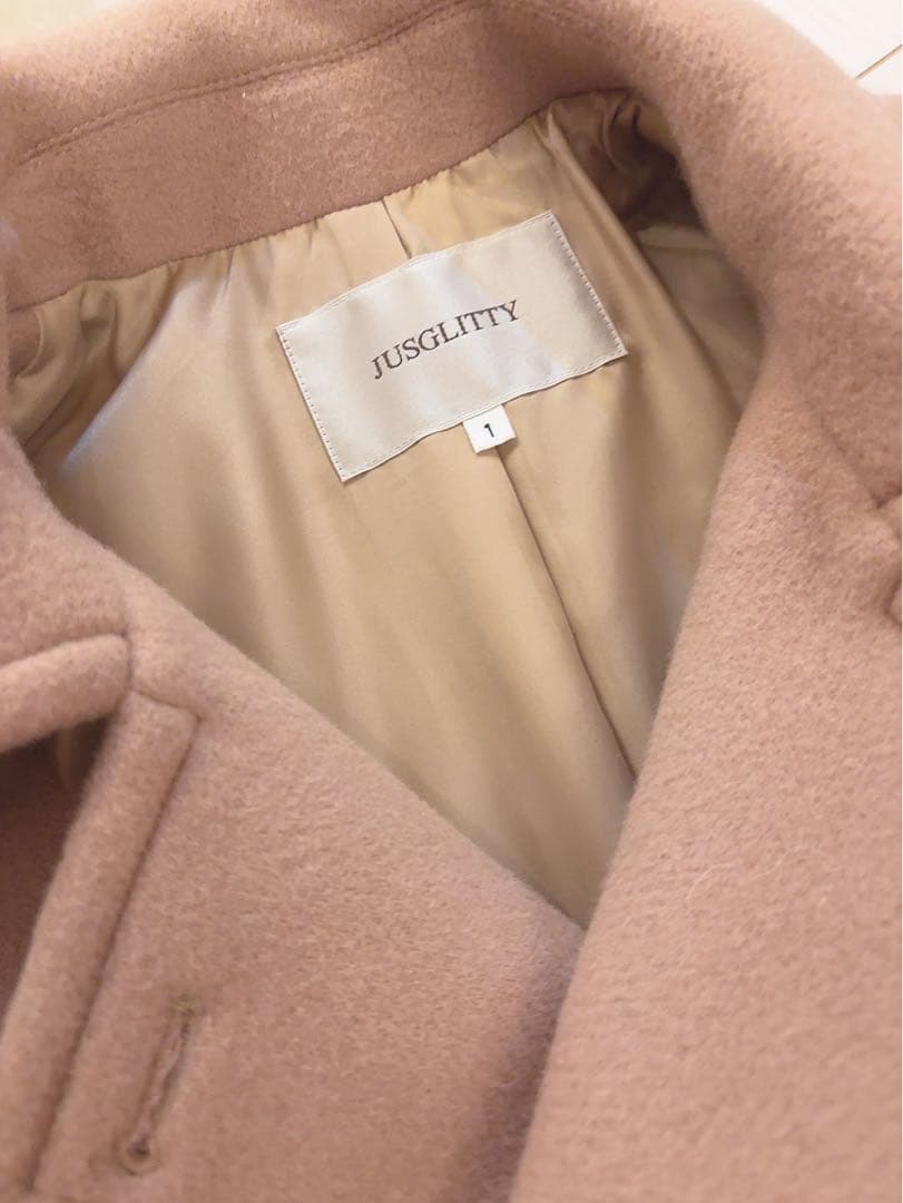 JUSGLITTY スタンダードPコート キャメル 1 ハンガーおまけ♡ - メルカリ