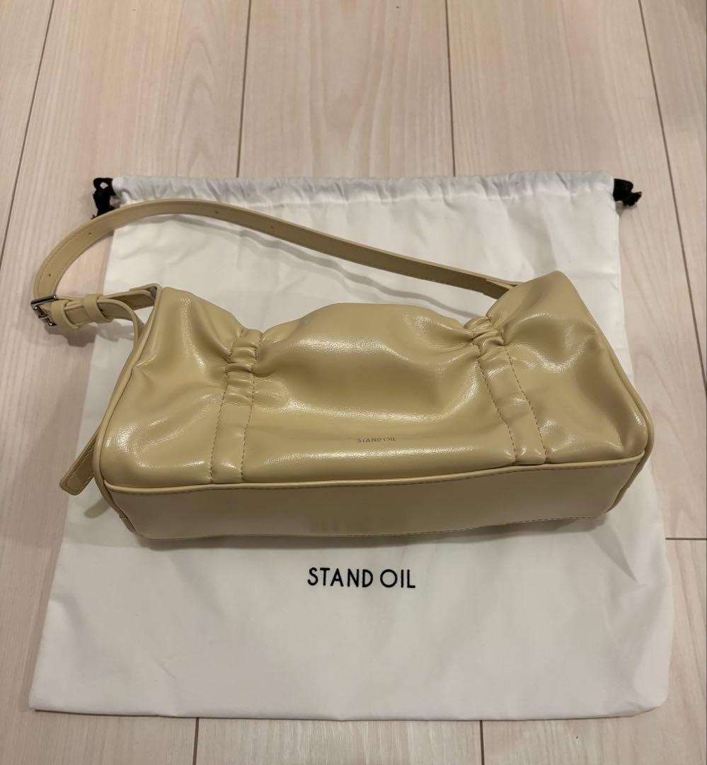 STAND OIL プリーツバッグ　PLEATS BAG Butter org.jpg