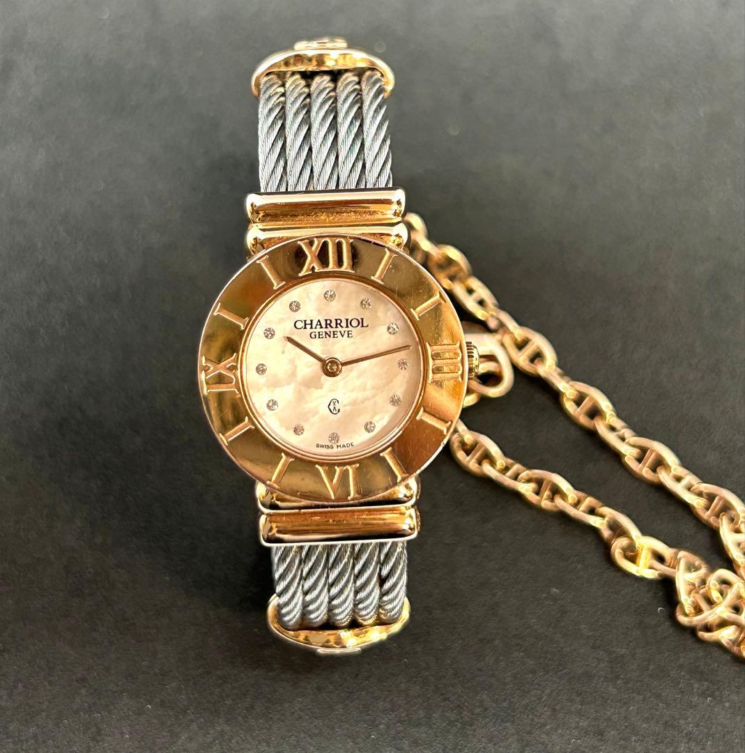 美品　CHARRIOL シャリオール 時計 サントロペ 028R 12Pダイヤ CHARRIOL（シャリオール） ST-TROPEZ (サントロペ） Ref.028A.54.462
