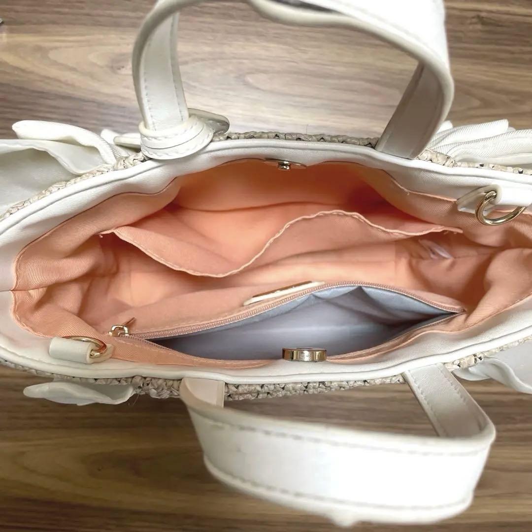 ダイアナ DIANA フリルバッグ かごバッグ ホワイト - メルカリ