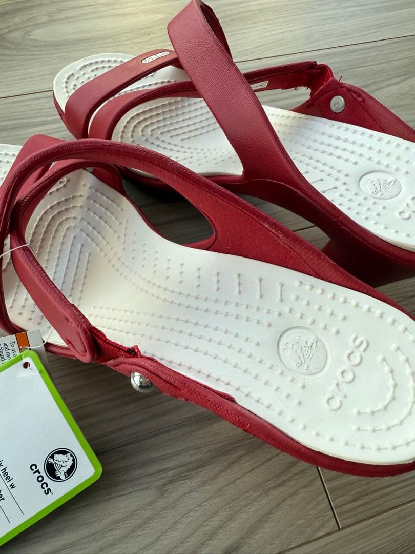 未使用、タグ付】廃盤 crocs サイプラス ダークレッド 23センチ