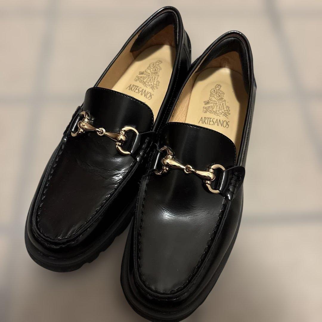ARTESANOS アルテサノス　黒　ビットローファー　38 訳あり ARTESANOS アルテサノス ビットローファーNo.600G 靴通販 shoes