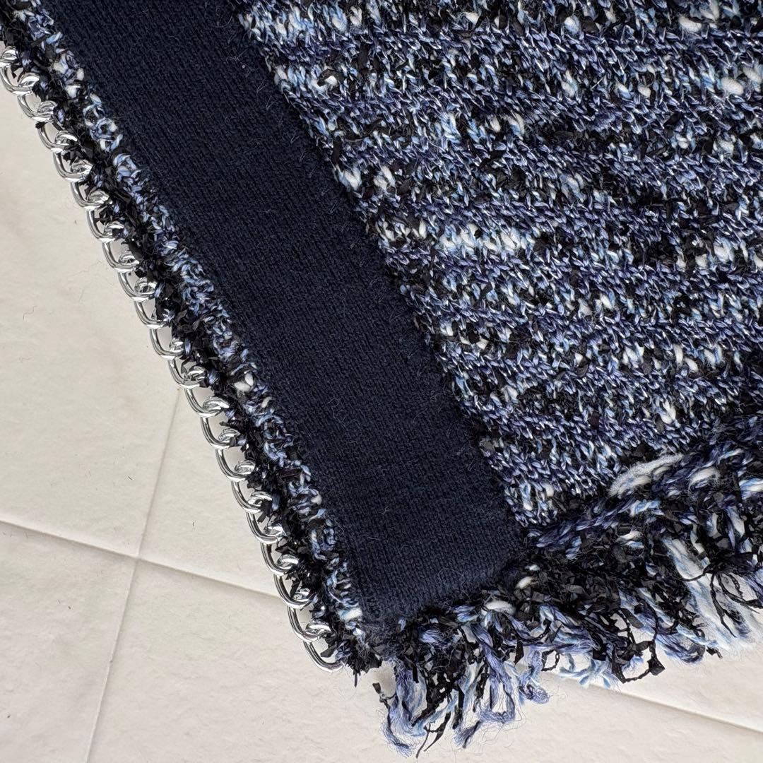 美品✨《iCB》小泉今日子着用　デニムライクツィード ニットジャケット　L