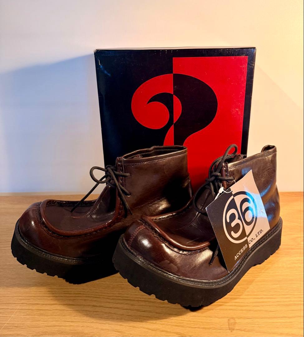 Question mark レア プラットフォーム レザー靴 FORSOMEONE】日本製で拘った物作りをするシューズブランド『NERD MIND
