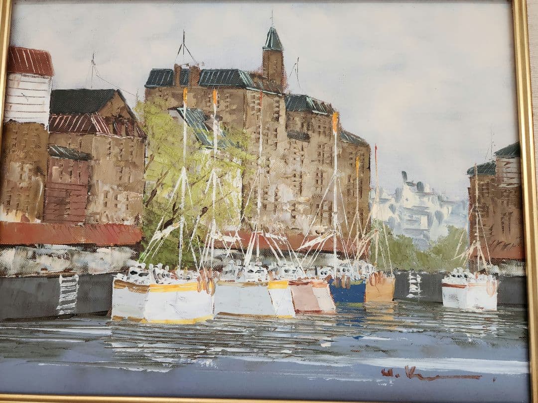 黒沢久 港の風景 油彩画 - メルカリ