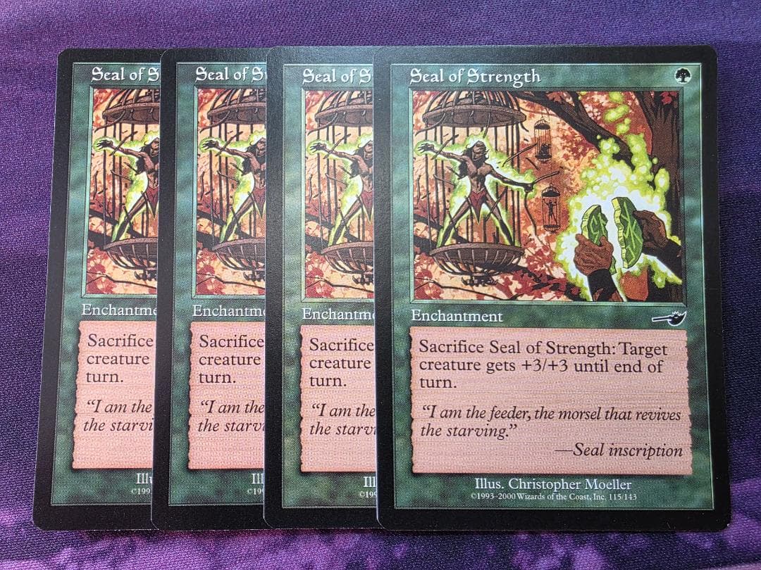 MTG 力の印章/Seal of Strength 4枚セット 英語 NEM - メルカリ