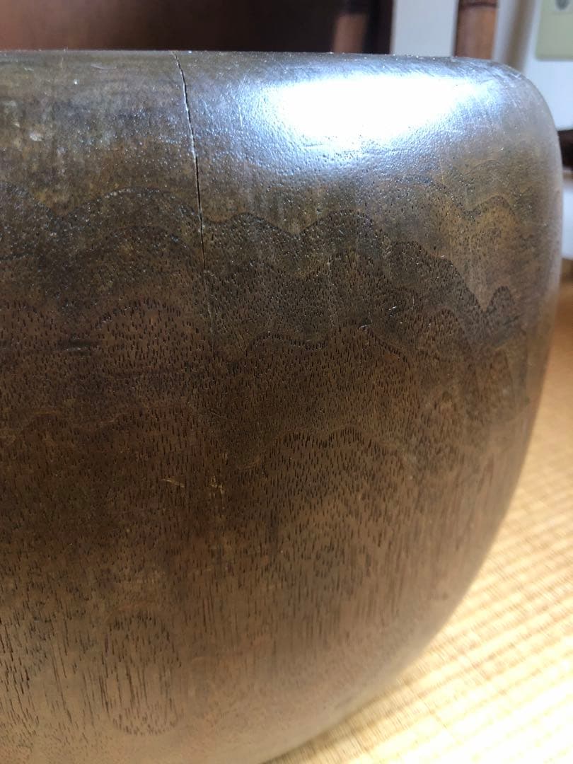 明治〜大正時代 《 木製 丸火鉢 》無垢木材 銅壺 骨董 古道具 古物