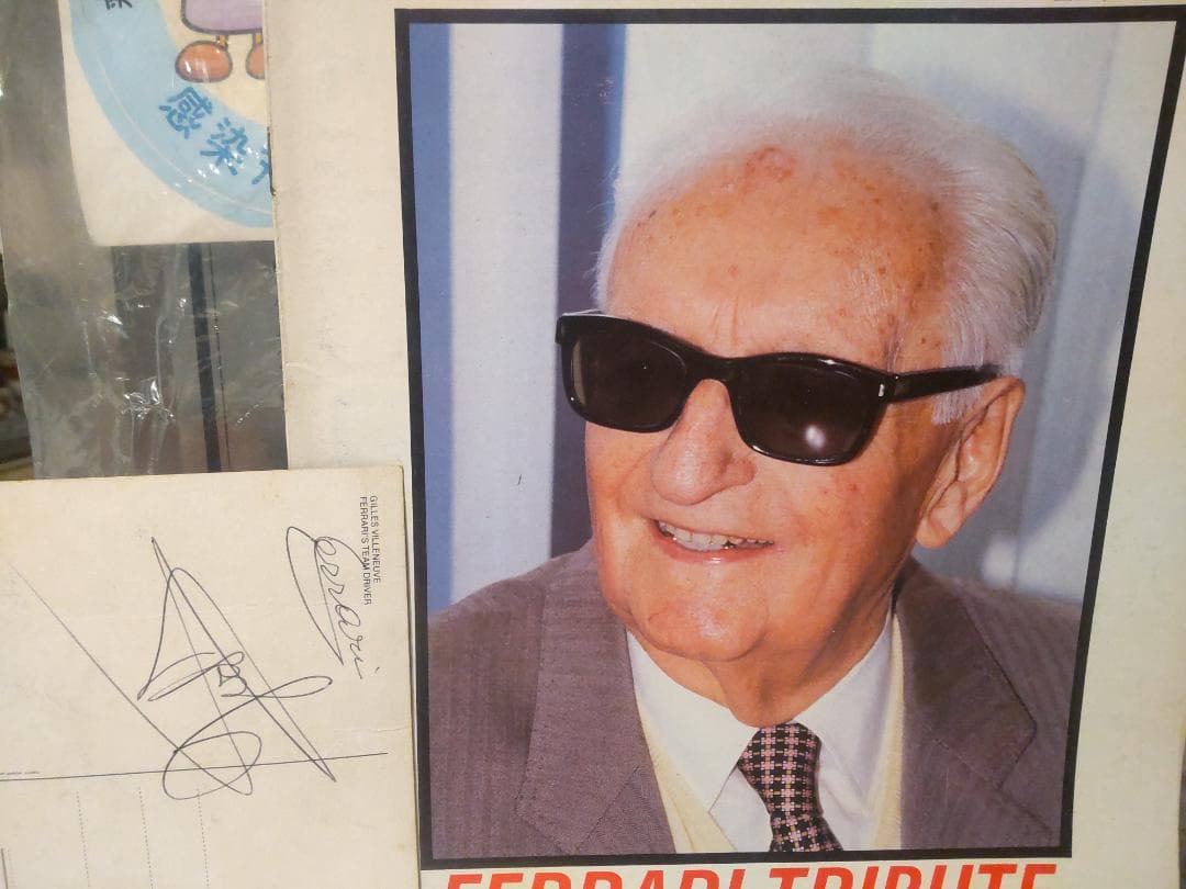 ジョディーシェクター & エンツォフェラーリ 直筆サイン レター