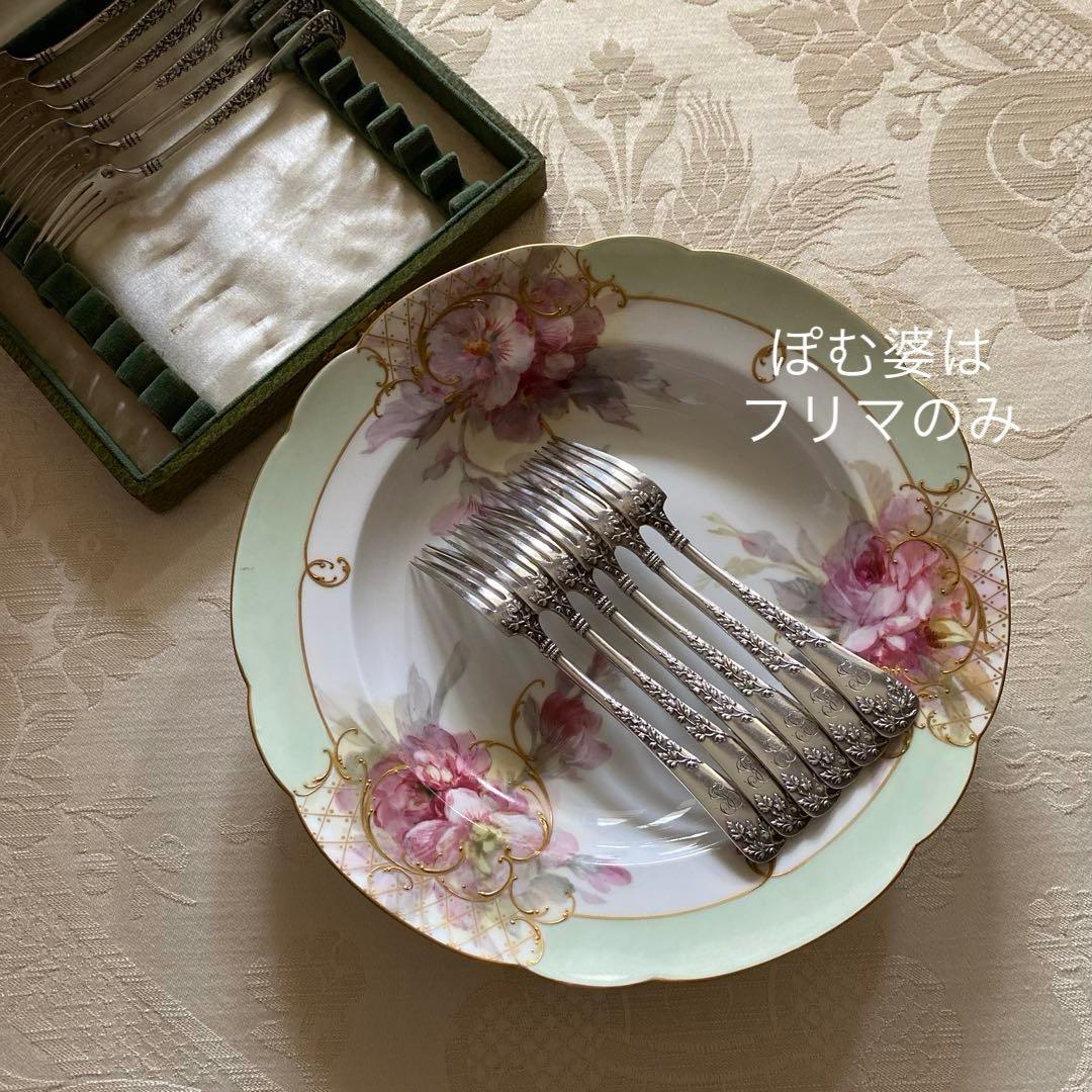 フランス／純銀】① Denfertフォーク3本② Lapeyreナイフ2本