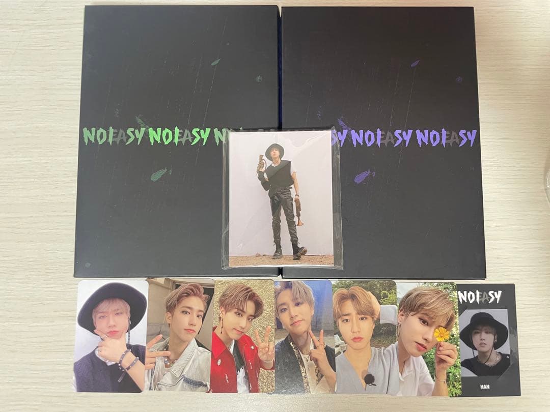 StrayKids NOEASY アルバム ハン トレカ付き Stray kids Han NOEASY Jewel case Official Photocard set Frame