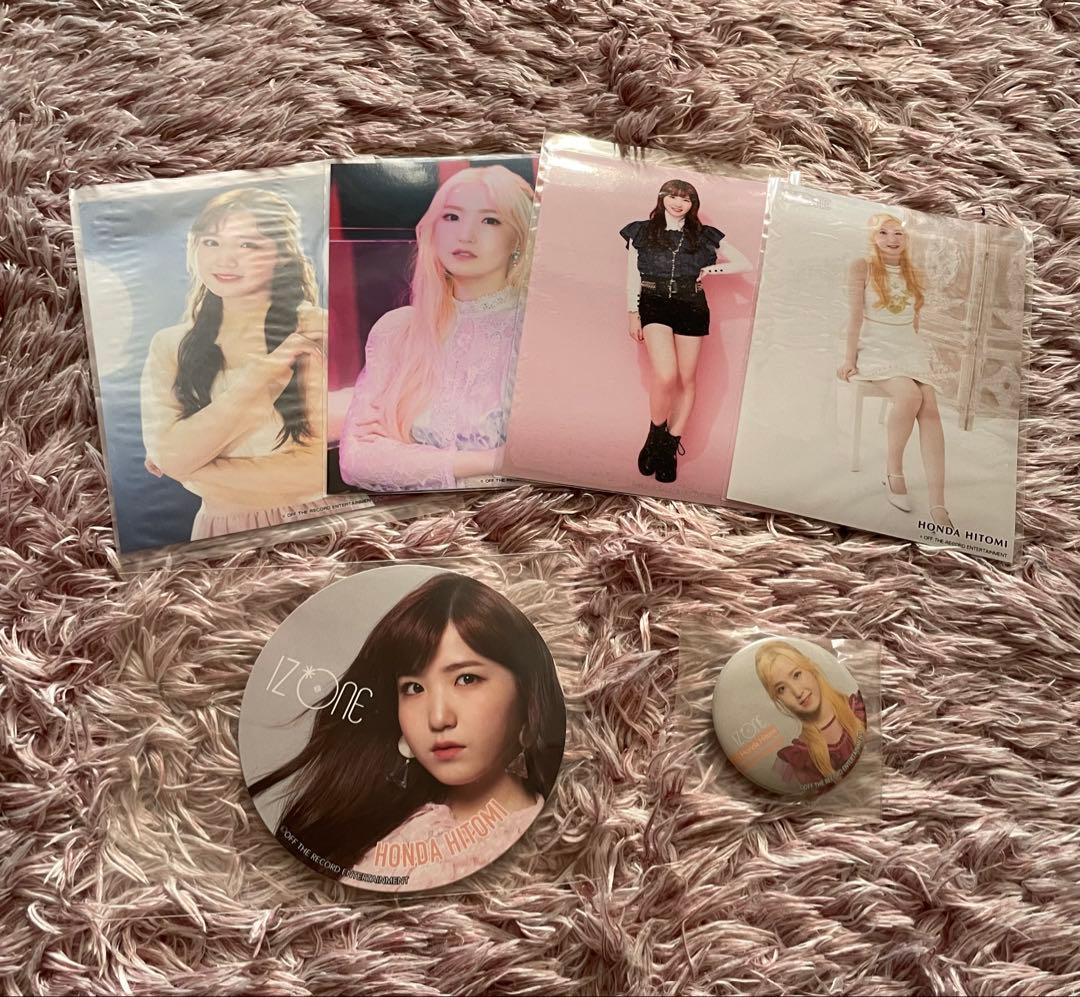 IZ*ONE 本田仁美 生写真 コースター 缶バッチ セット - メルカリ