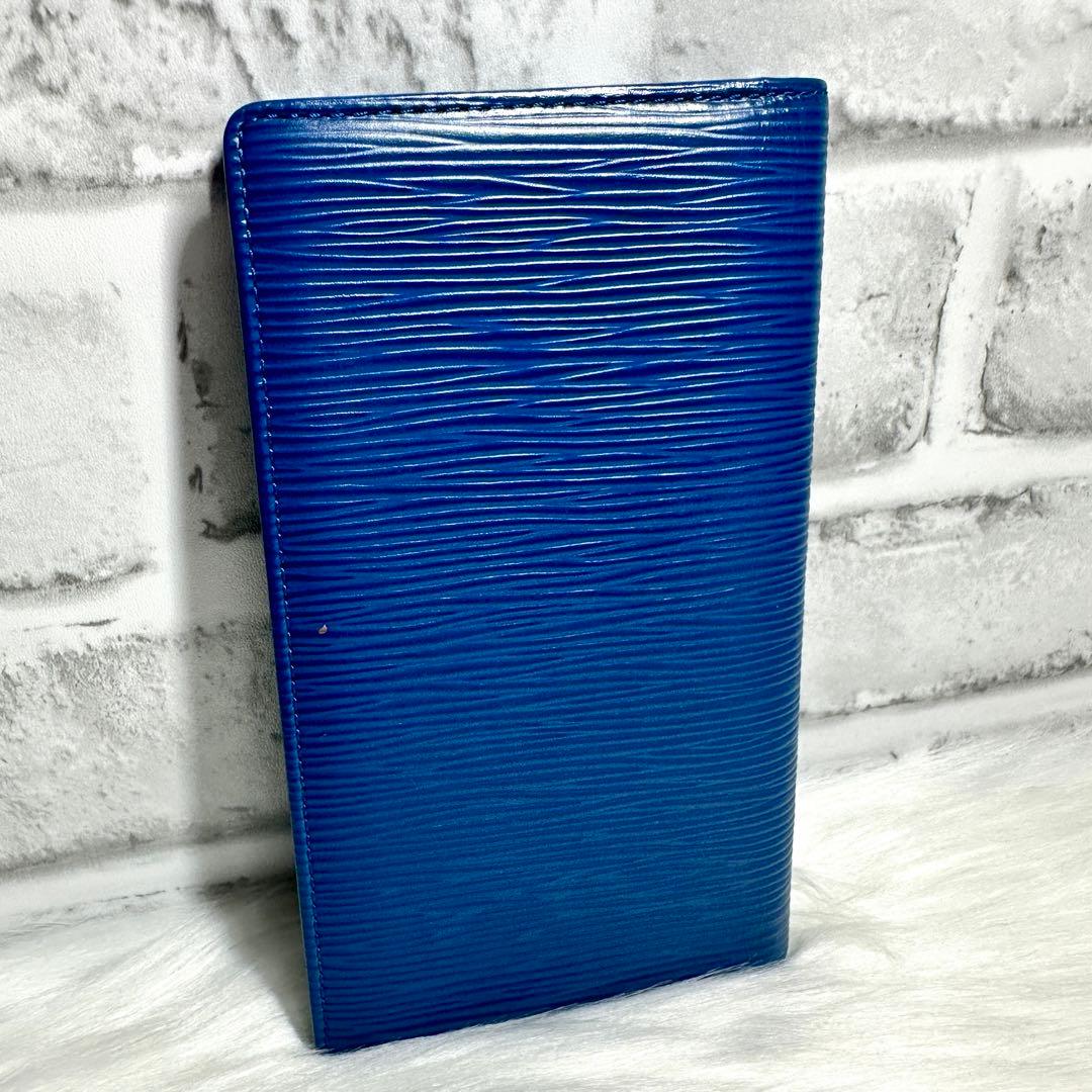ルイヴィトン エピ 手帳カバー アジェンダ ポッシュ ブルー 青 レザー
