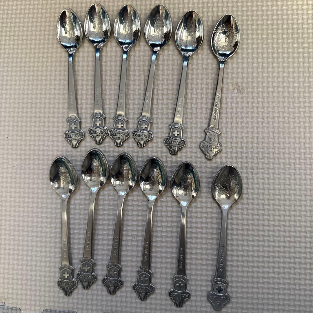 非売品　ROLEX スイス製ステンレススプーン12本セット 非売品 ROLEX スイス製ステンレススプーン12本セット 非売品 ROLEX