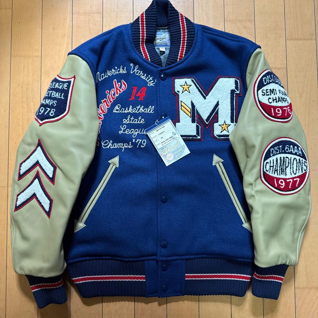 【専用】WHITESVILLE スタジャン WV15166 36 新品未使用 WHITESVILLE ホワイツビル スタジャン 30oz メルトン x ステアハイド