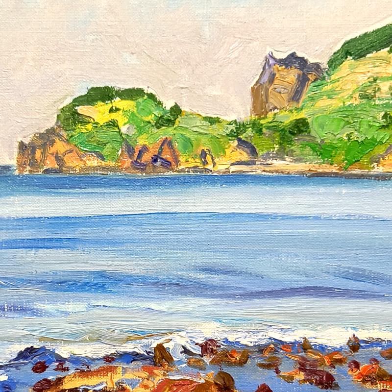 ☆中村善作☆「 忍路湾 塩谷岬 」油絵F6号 新品額！