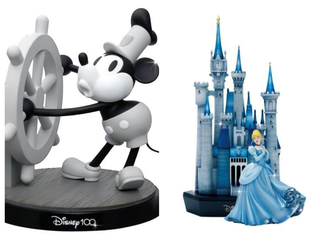 Happyくじ Disney100 蒸気船ウィリー＆シンデレラ城 フィギュア ディズニー100×Happyくじ」10月20日より発売！A賞はシンデレラ城
