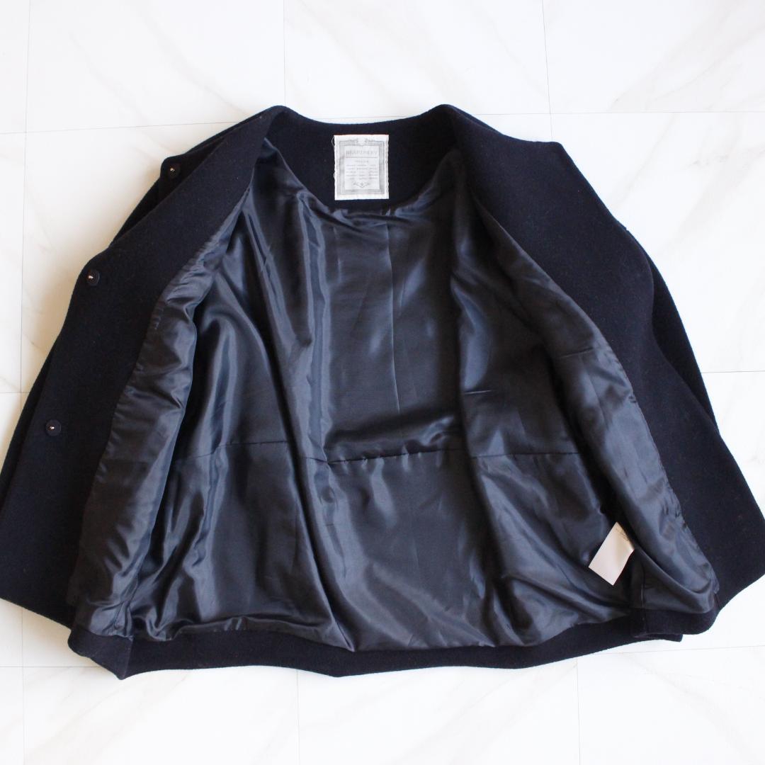 BEADSLEY 後ろぷっくりウールショートコート Fサイズ ネイビー - メルカリ